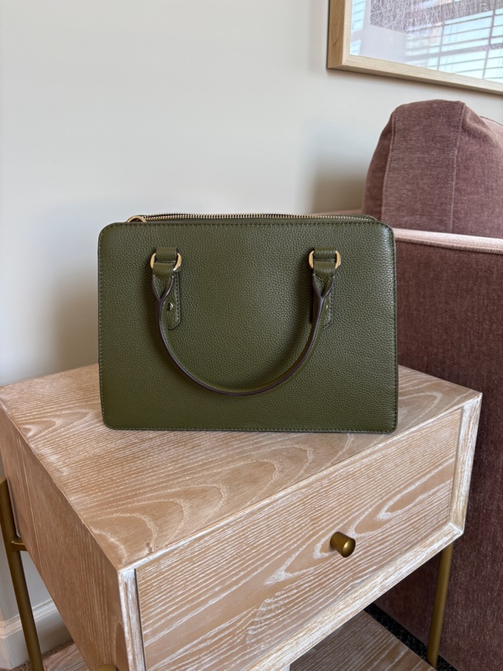 Kate Spade Mulberry Street Lise Satchel in Enchanted Green - Picture 4 of 6